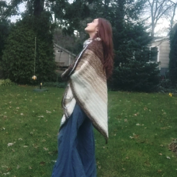 Vintage Handmade Native American Bohemian Hippie Oversized Poncho - Picture 5 of 11
